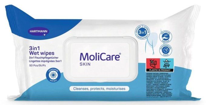 Lingettes imprégnées Molicare® Skin