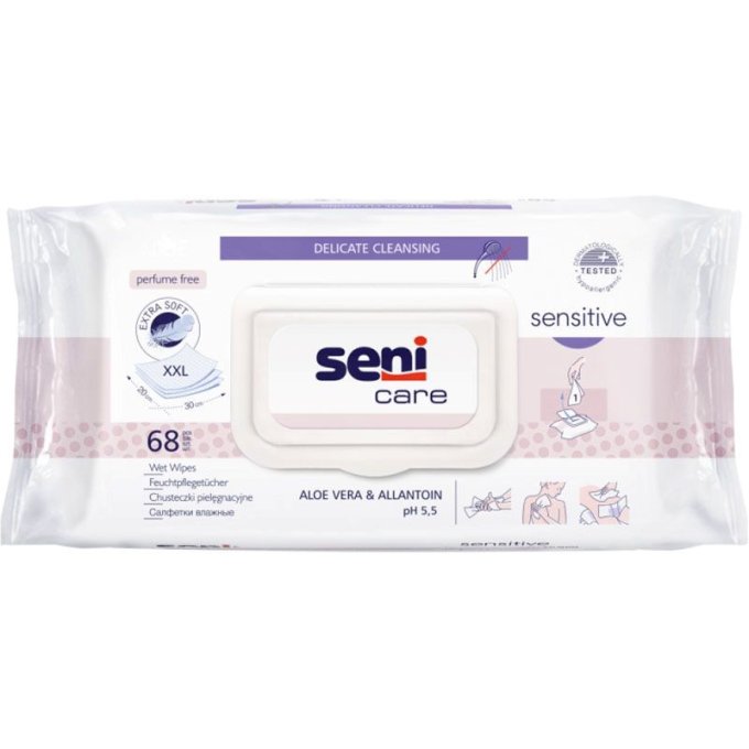 Lingettes sensitives pour peau sensible