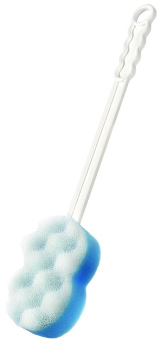 Eponge de toilette 2 en 1 à long manche