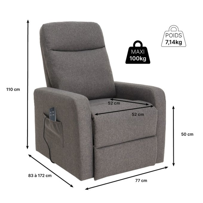 FAUTEUIL RELEVEUR MINT 1 OU 2 MOTEURS